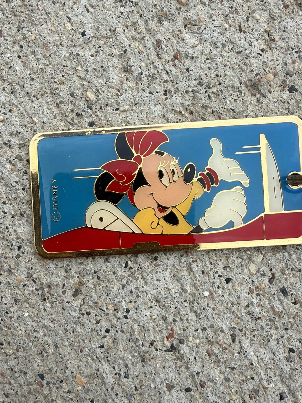 Vintage Disney Keychain Lot - Minnie Mouse Enamel & Donald Duck Acrylic Fob
